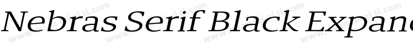 Nebras Serif Black Expanded Italic字体转换